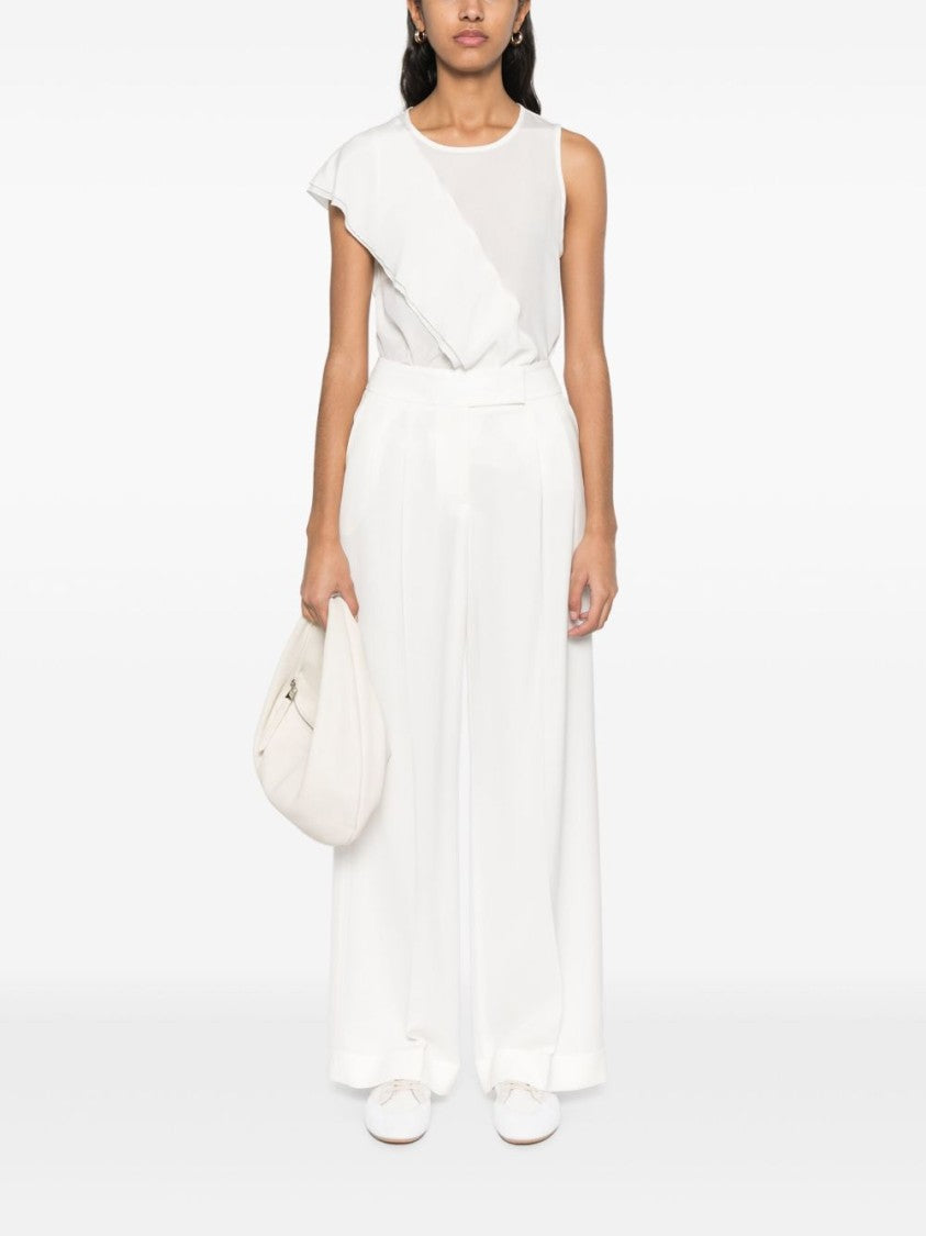 Peserico Pleated Wide-Leg Trousers With Hidden Front Closure