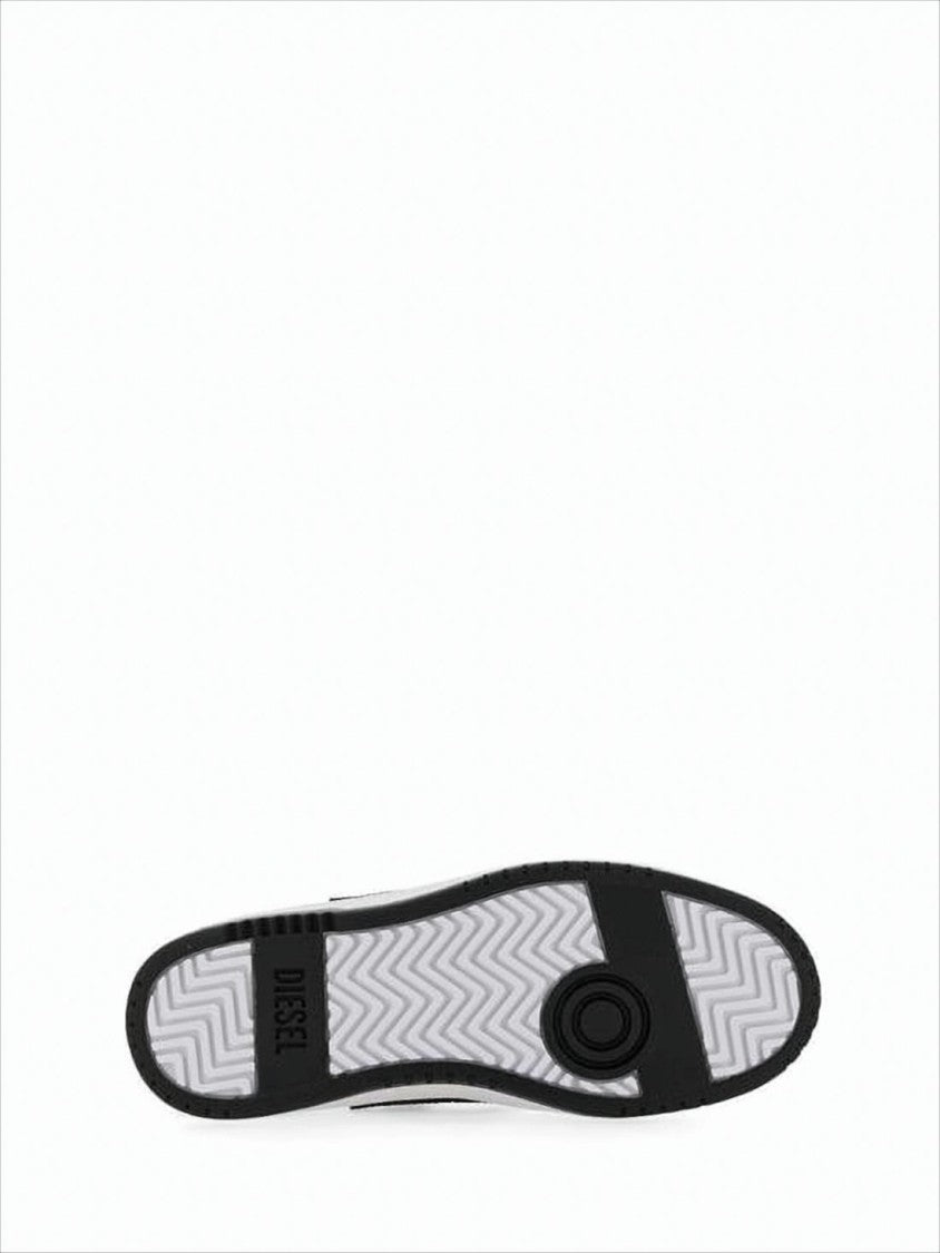 Diesel Low-Top White Sneakers With Perforated Detailing