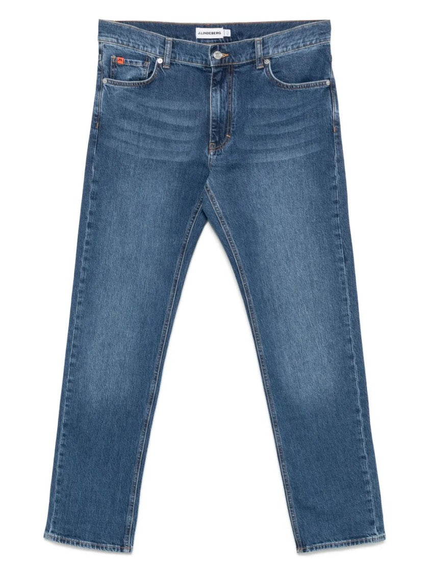 J.Lindeberg Blue Jax Mid-Wash Slim-Fit Jeans