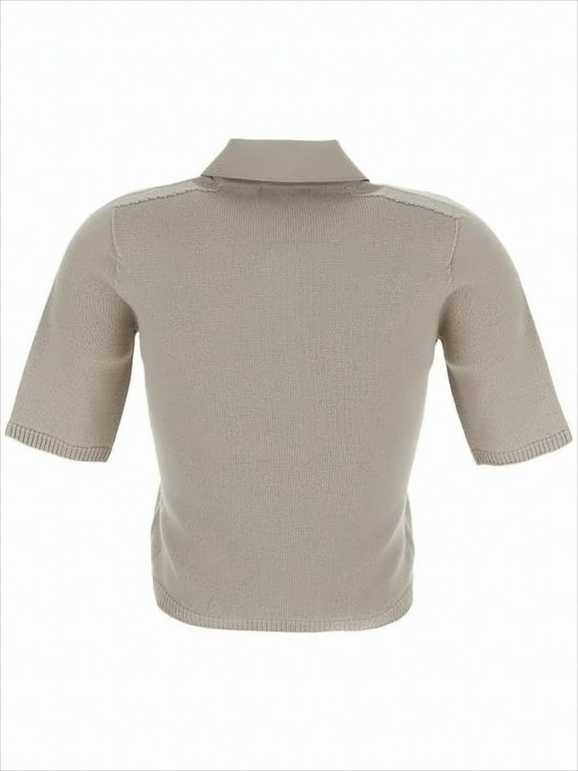 Max Mara Knit Polo Top With Classic Collar