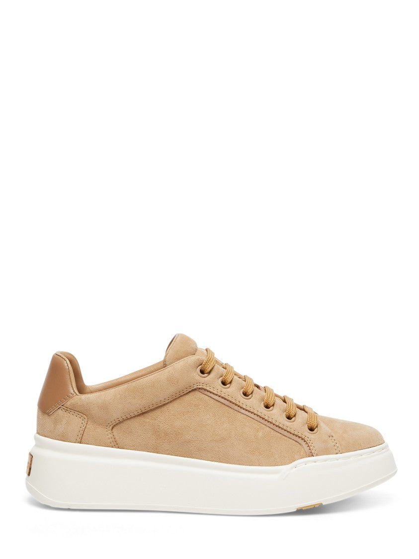 Max Mara Camel Sneakers With Soft Suede Upper