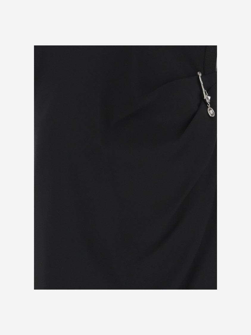 Versace Satin Dress With Safety Pin