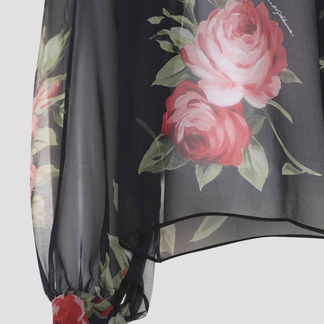 Dolce & Gabbana Black Silk Top