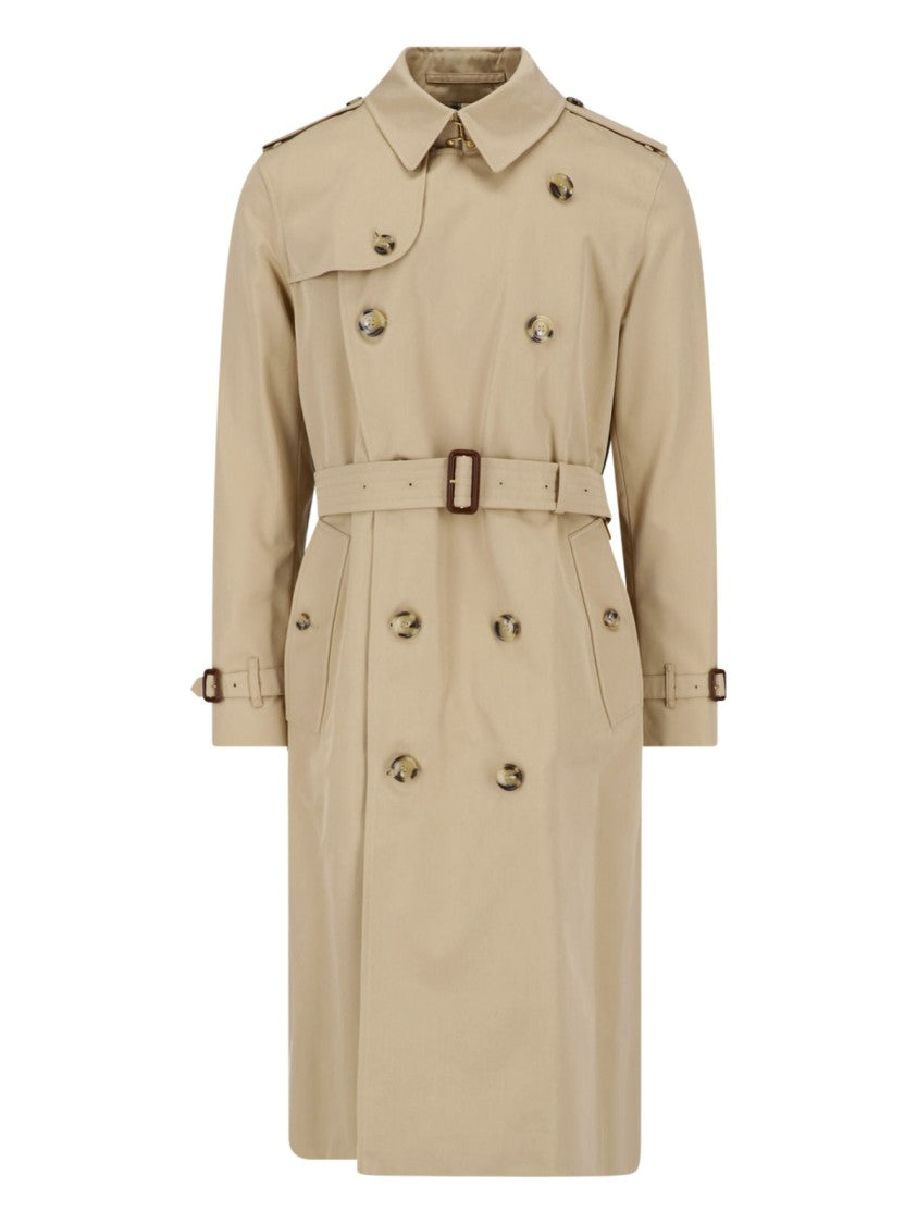 Burberry Beige The Kensington Cotton Gabardine Trench Coat