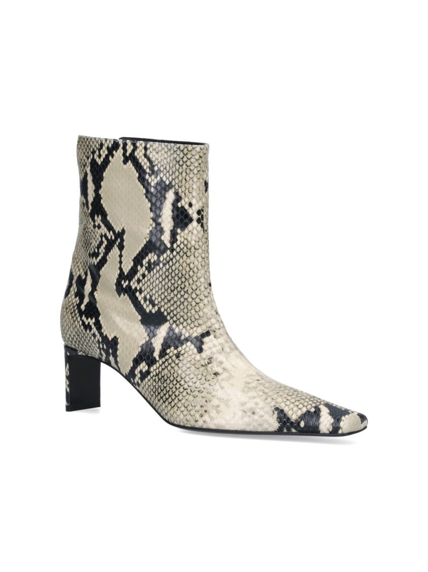 Khaite "Arizona 55" Ankle Boots – Beige