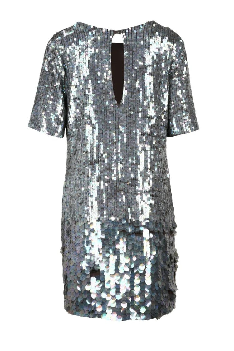 P.A.R.O.S.H. Sequin Dress - Silver