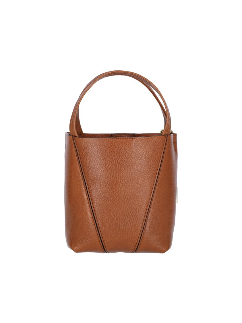 Chloé Brown Spin Small Leather Tote Bag