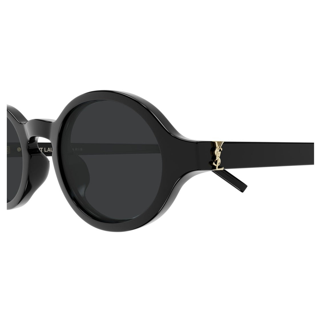 Saint Laurent Rounded Frame Sunglasses With Gold-Tone Logo Detail