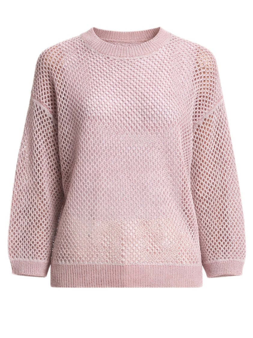 Peserico Loose Open-Knit Sweater With Honeycomb Pattern