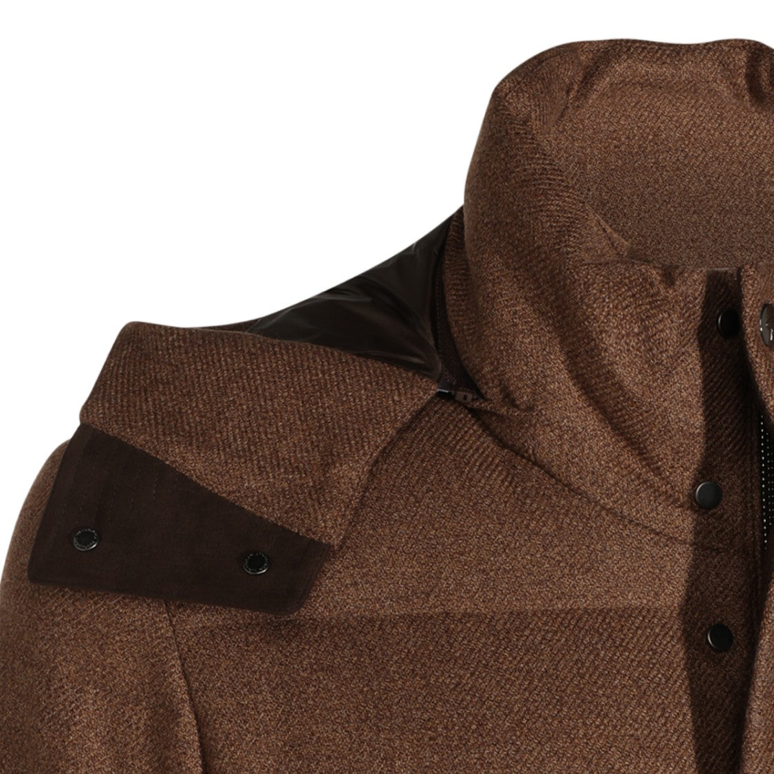 Montecore Rich Brown Accent Padded Quilted Hooded Parka