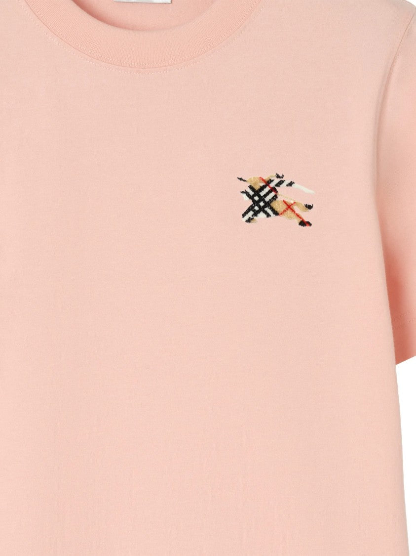 Burberry Short-Sleeved Crew Neck T-Shirt With Abstract Embroidery