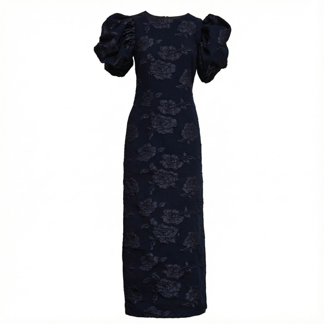 Rotate Ruby Jacquard Midi Puff Dress