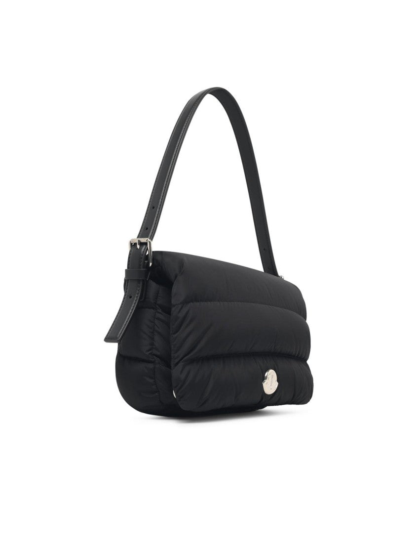 Moncler Black Caradoc Baguette Quilted Nylon Shoulder Bag