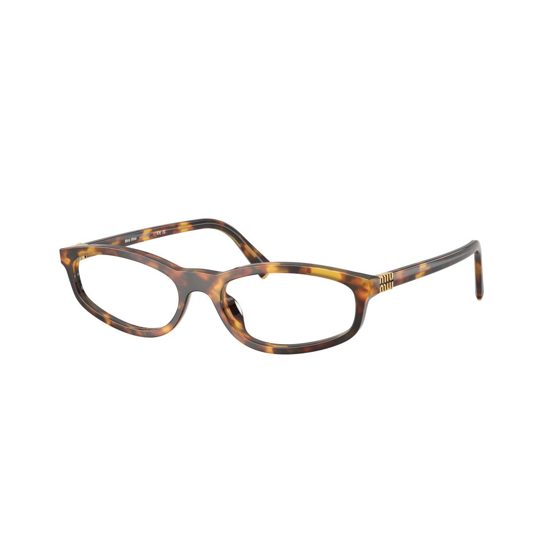 Miu Miu 0Mu 01Zv Rectangular Tortoiseshell Acetate Eyeglasses