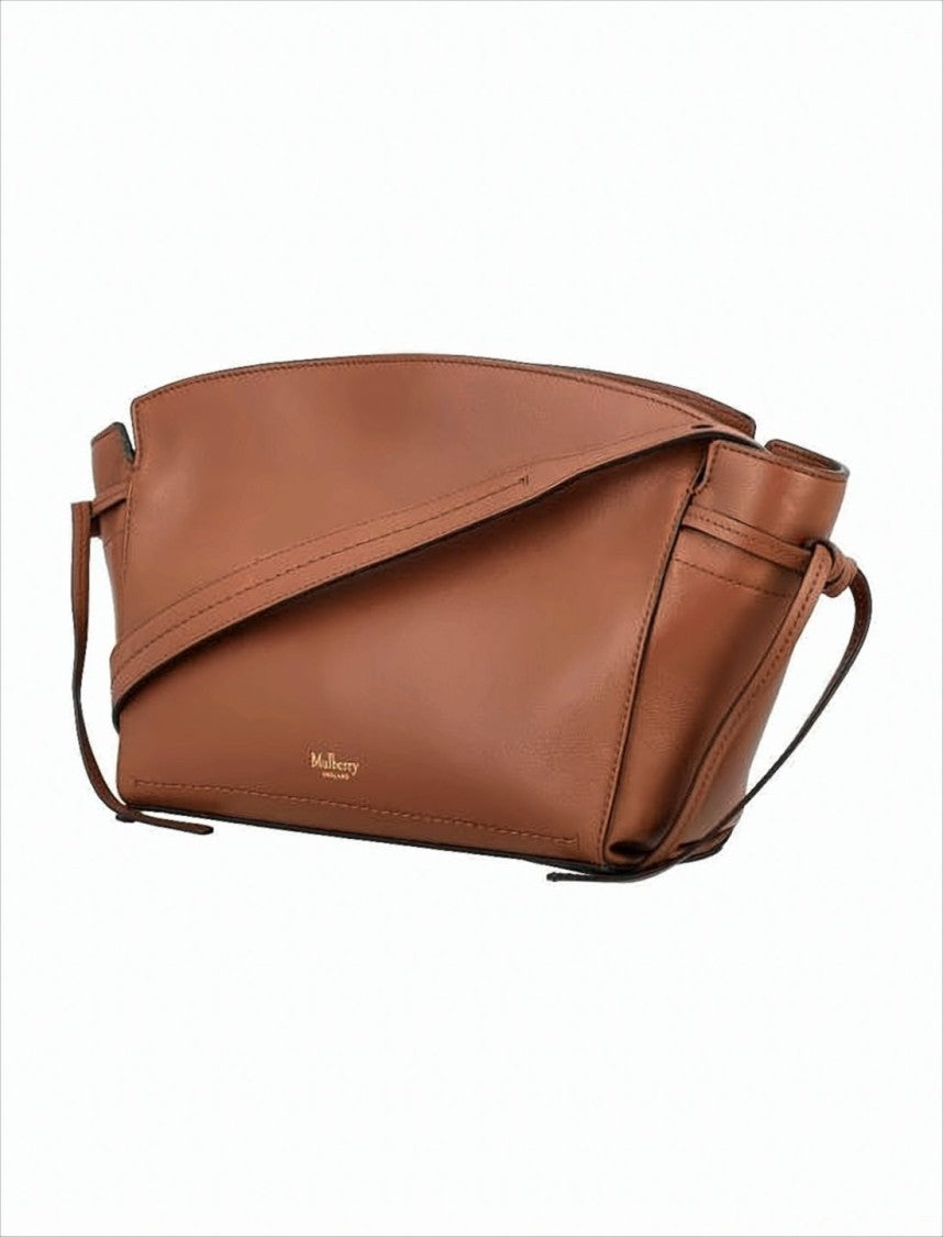 Mulberry Structured Calf Leather Crossbody Bag With Adjustable Strap