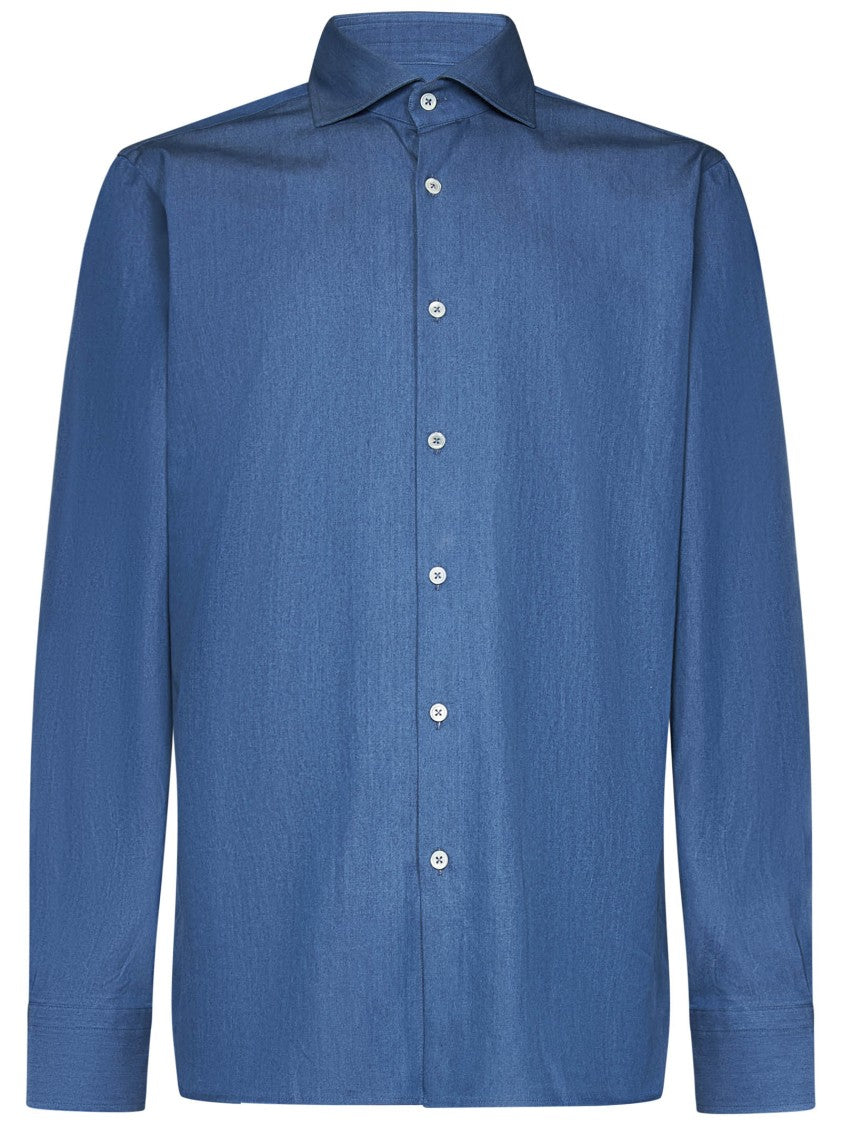 Franzese Collection Tailored Blue Shirt