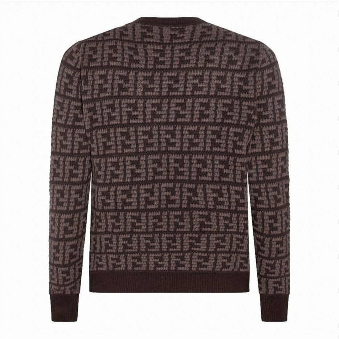 Fendi Geometric Pattern Cashmere Sweater