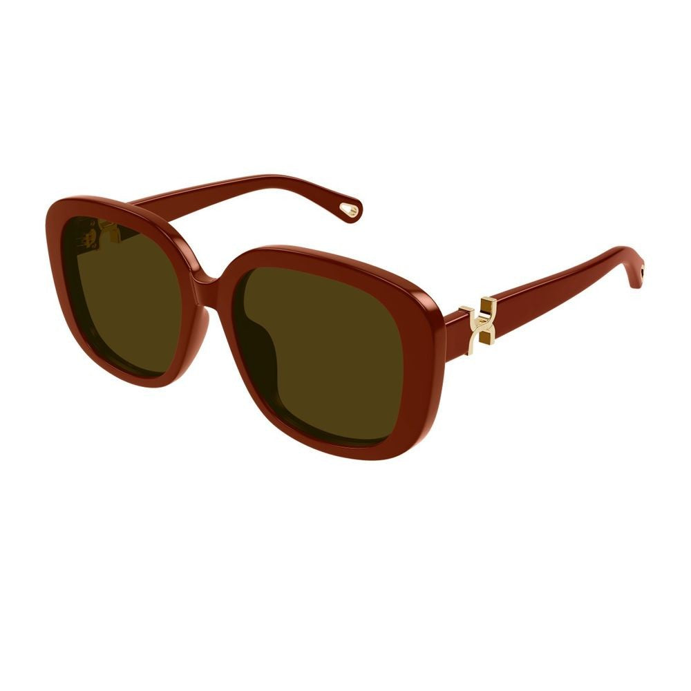 Chloé Ch0303sk Marcie-Linea Chloé Glossy Burgundy Rectangular Sunglasses