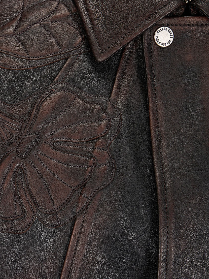 Golden Goose W's Oversized Leather Bomber Jacket