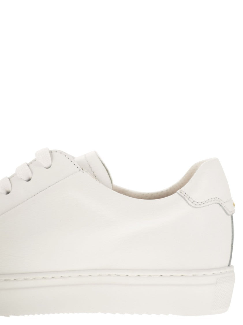 Doucal's Minimalist Smooth Calfskin Trainers With Rubber Sole