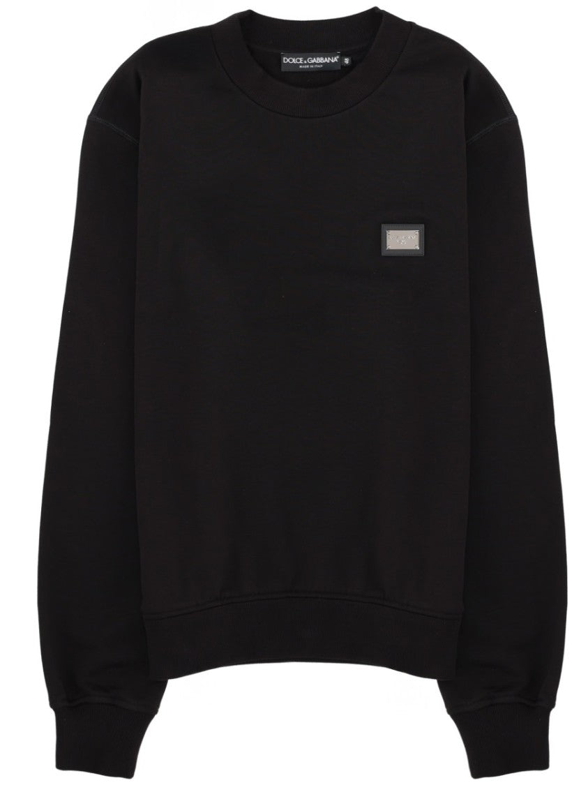 Dolce & Gabbana Classic Cotton Logo Patch Sweatshirt