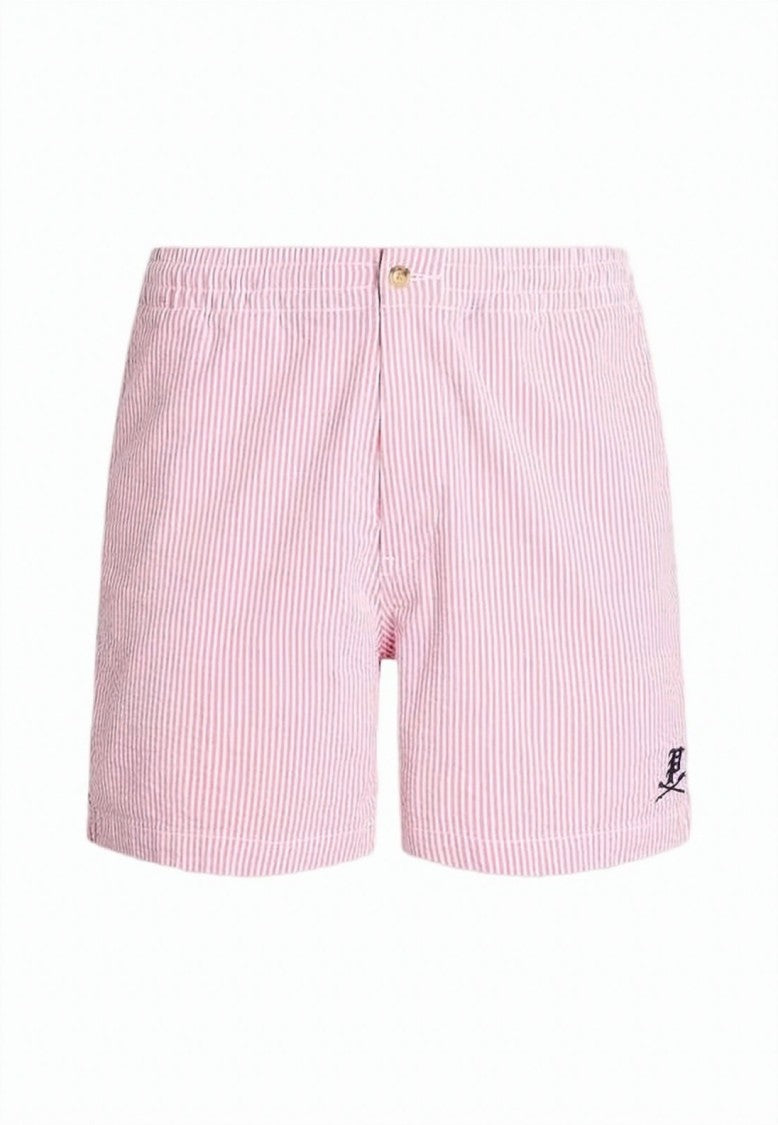 Polo Ralph Lauren Seersucker Tailored Shorts With Button Closure