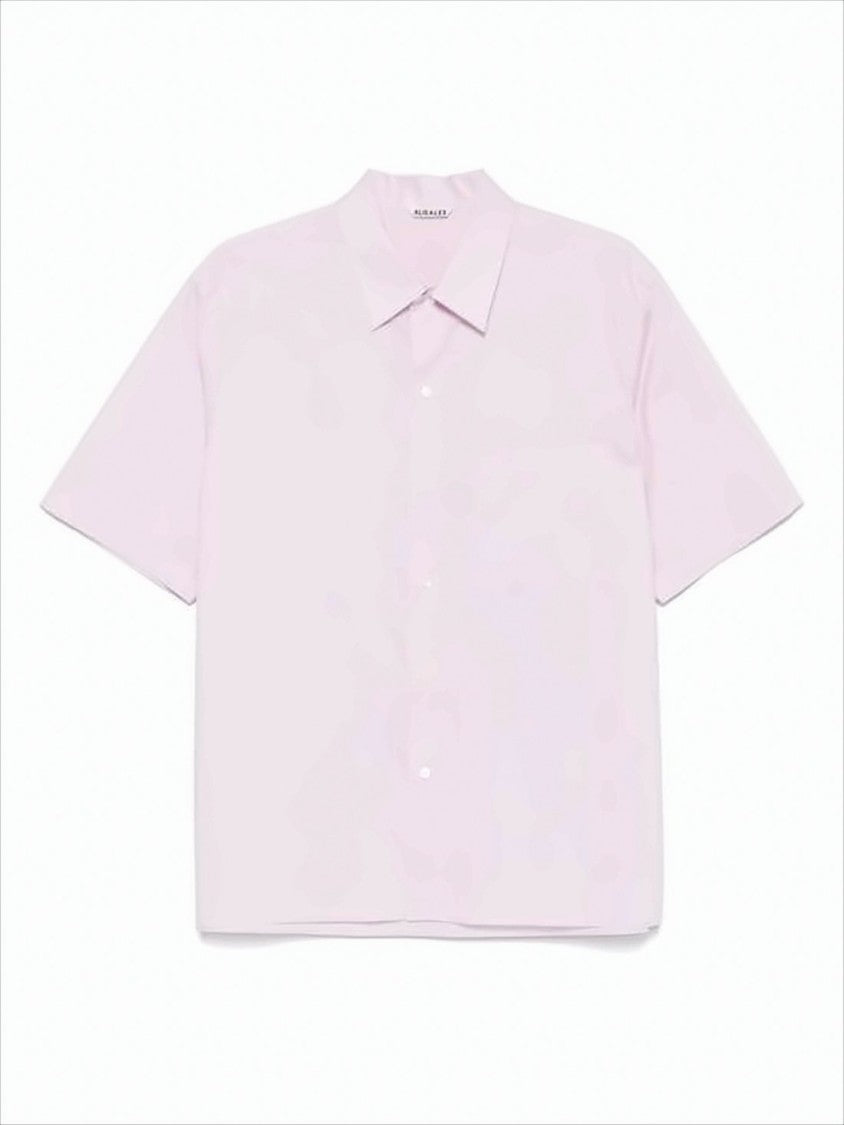 Auralee Boxy Short-Sleeved Shirt With Classic Collar