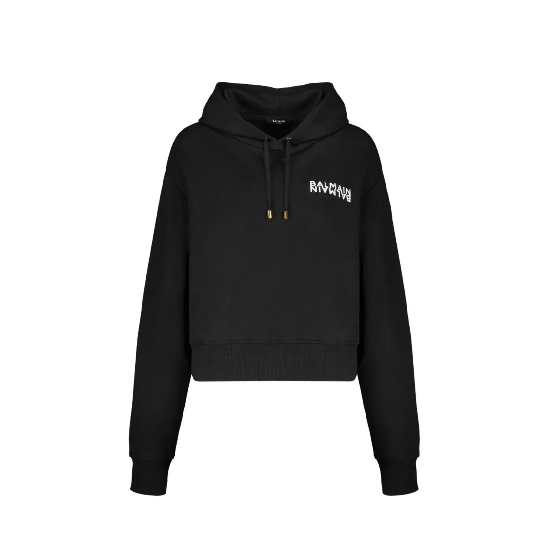 Balmain Relaxed Fit Hoodie With Contrast Logo Print