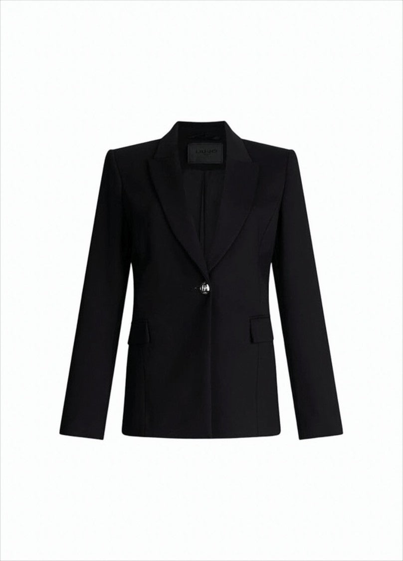 Liu Jo Fitted Black Blazer With Classic Lapels