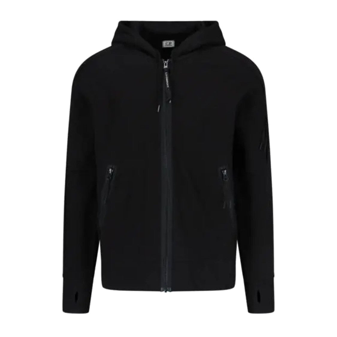 C.P. Company Full Zip Hooded Sweatshirt With Zippered Pockets