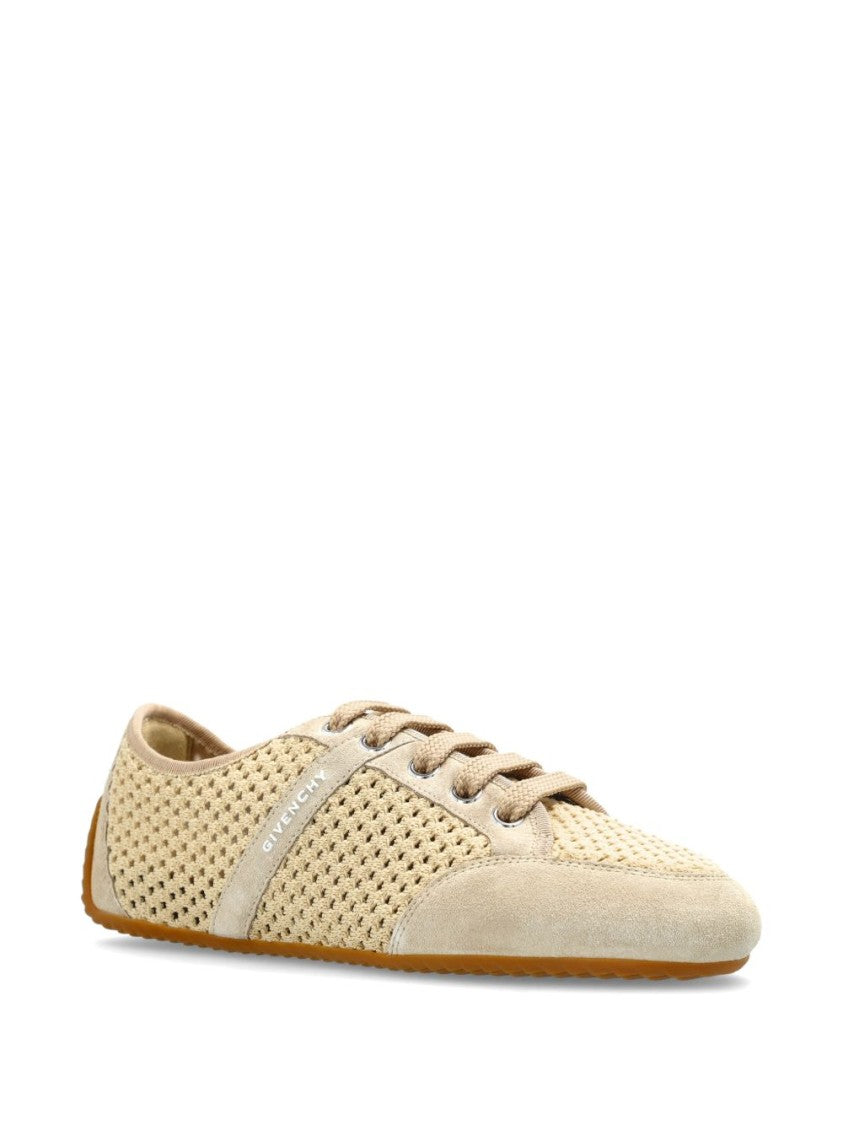 Givenchy Low-Profile Woven Mesh Sneakers With Suede Overlays