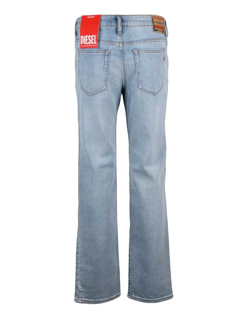 Diesel Light Blue Cotton-Blend D-Mine Slim Jeans