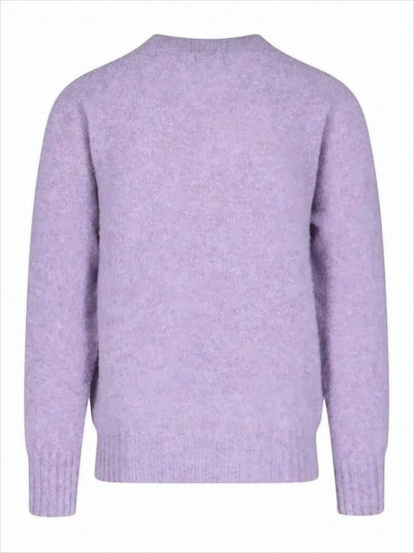 Howlin Heathered Lavender Wool Sweater With Relaxed Fit