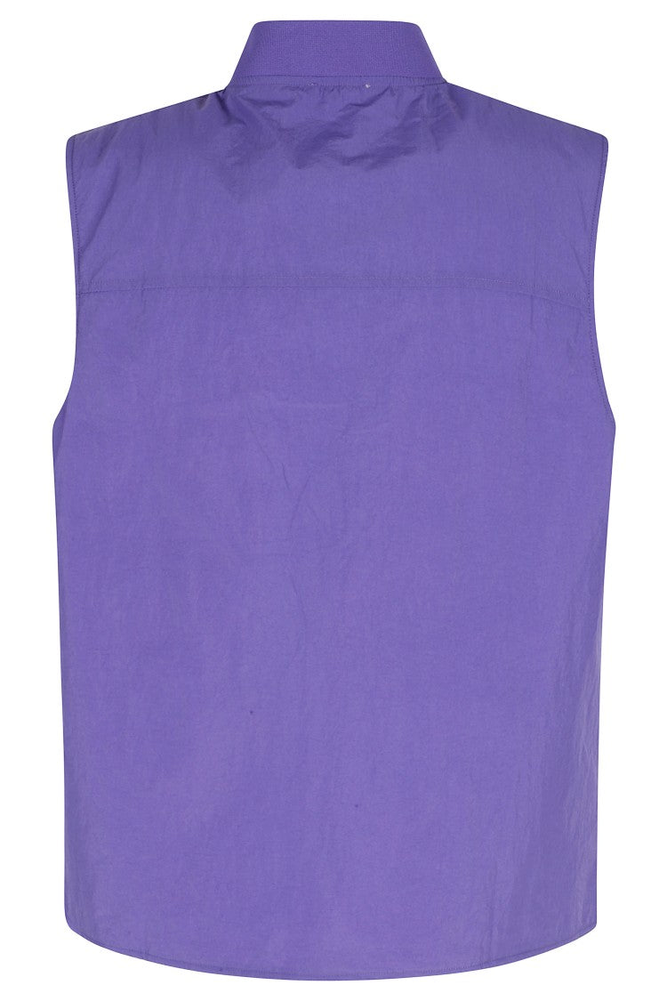 Autry Purple Bomber-Neck Drawstring Polyamide Vest