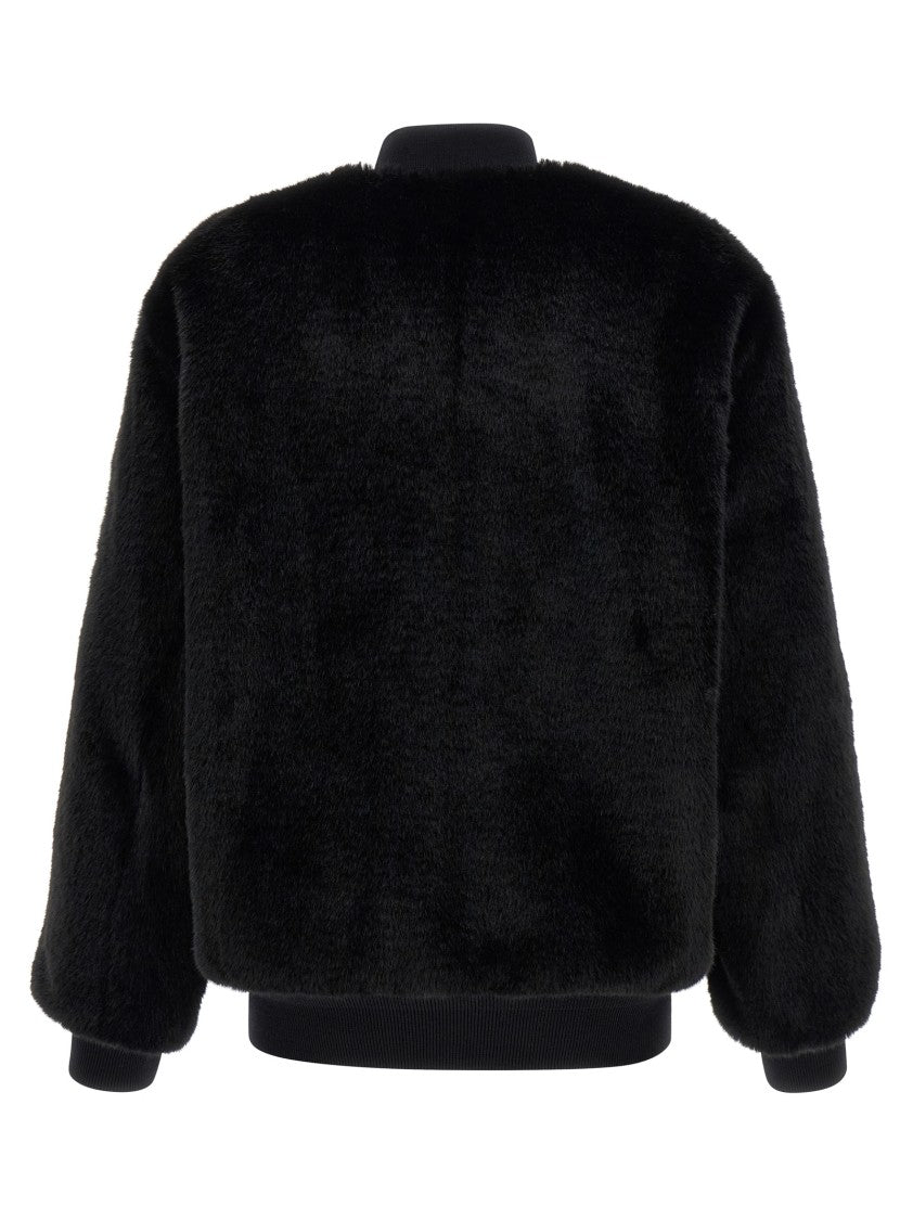 Prada Eco-Fur And Re-Nylon Reversible Bomber Jacket
