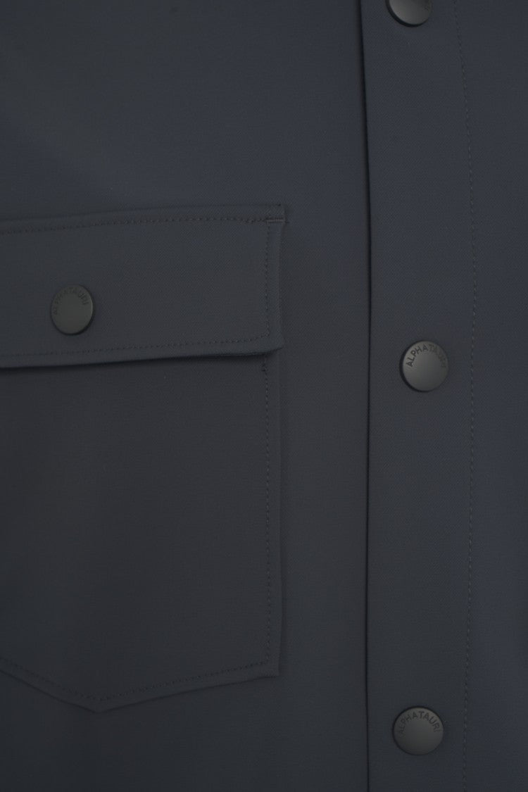 Alpha Tauri Black Overshirt With Functional Details