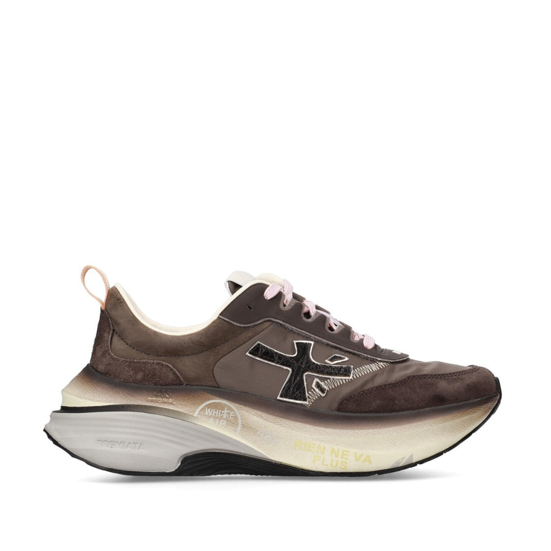 Premiata Hill Sneakers In Suede And Technical Fabric Hill