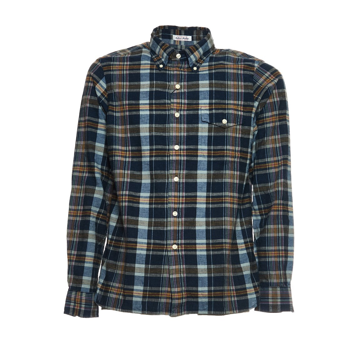 Polo Ralph Lauren Camicia In Madras Indaco Classic-Fit