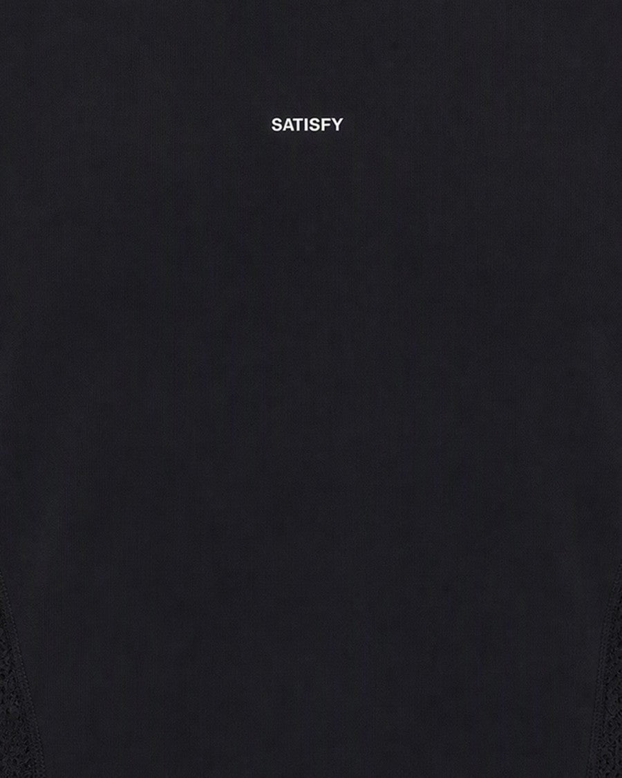 Satisfy Black Fuzzfleece Octa Long-Sleeve Top