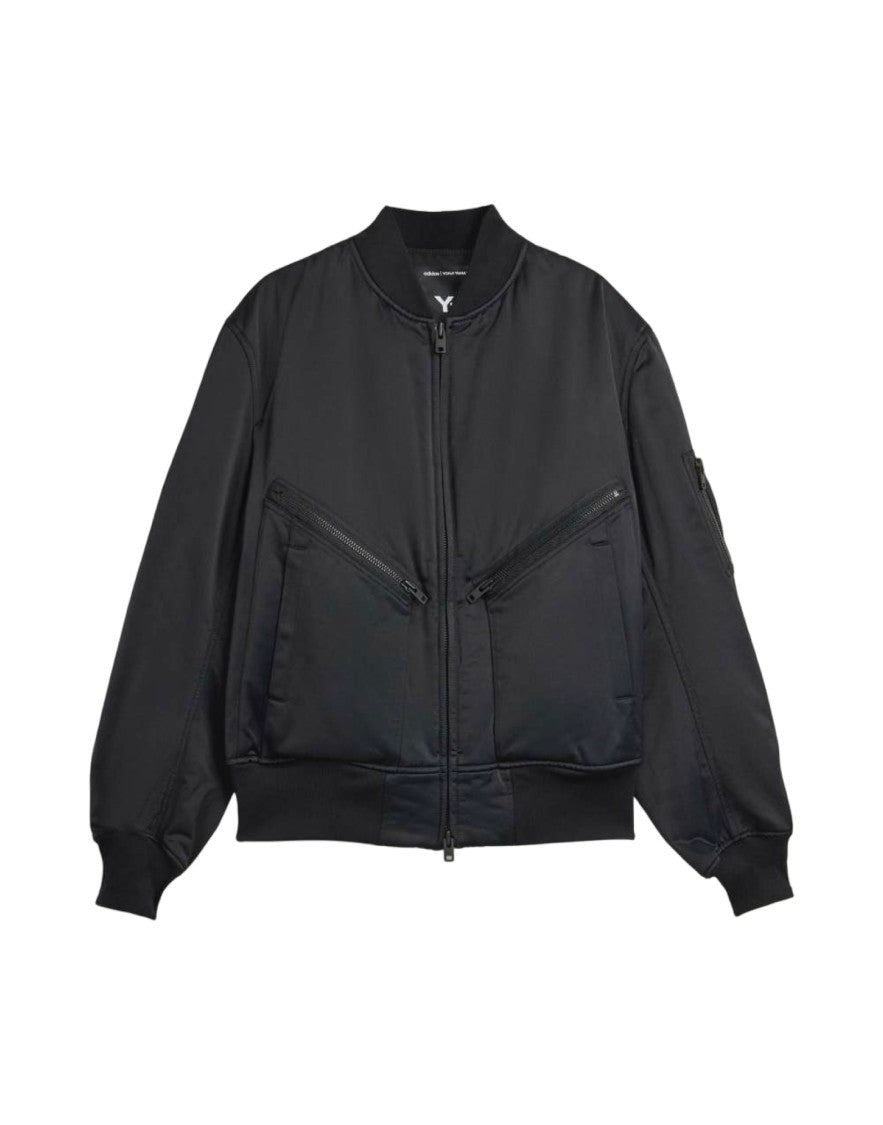 Y-3 Minimalist Bomber Jacket With Oversized Silhouette