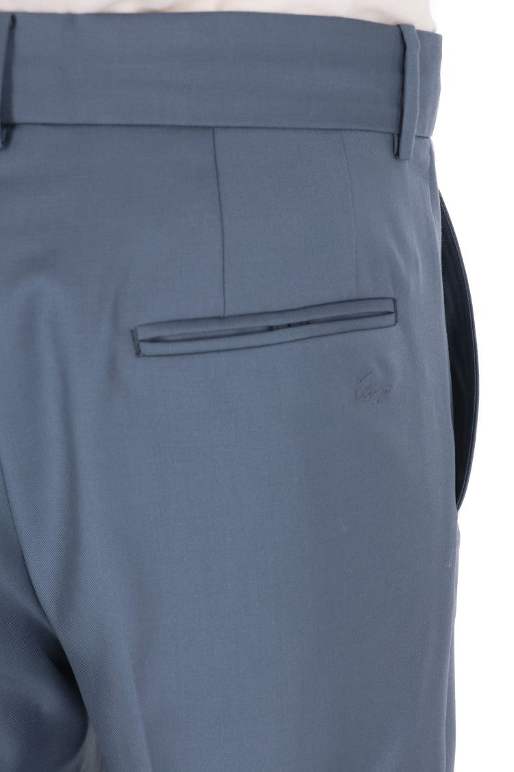 Kenzo Straight Tailored Virgin Wool Pants