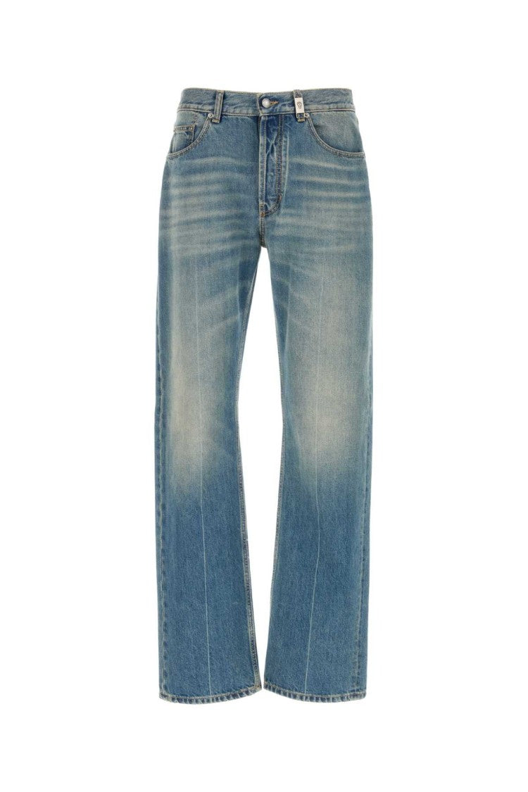 Alexander Mcqueen Faded Wash Straight-Leg Denim Jeans