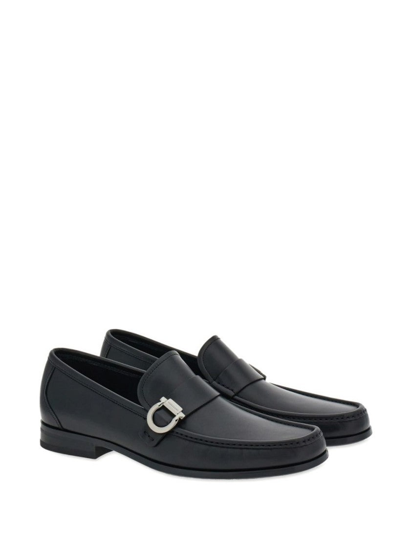 Ferragamo Smooth Leather Loafers With Polished Finish