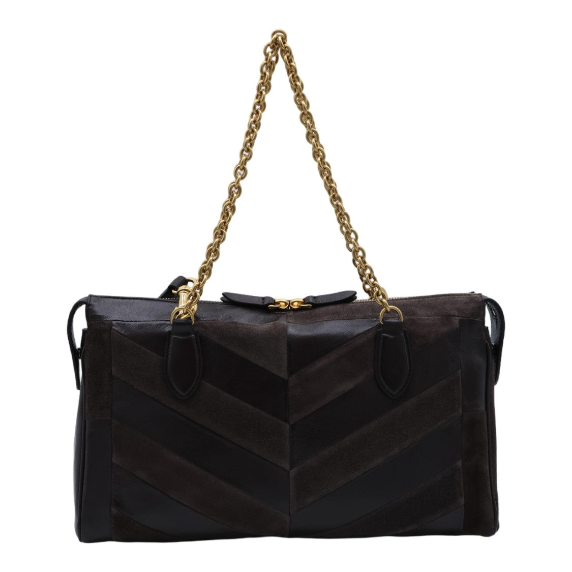 Valentino Garavani Rectangular Handbag With Chevron Pattern And Charms