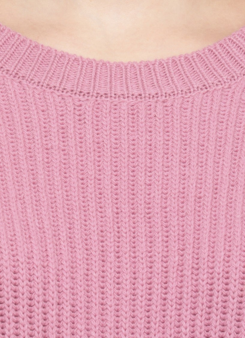 Marni Ribbed Knit Virgin Wool Sweater With Contrasting Trims