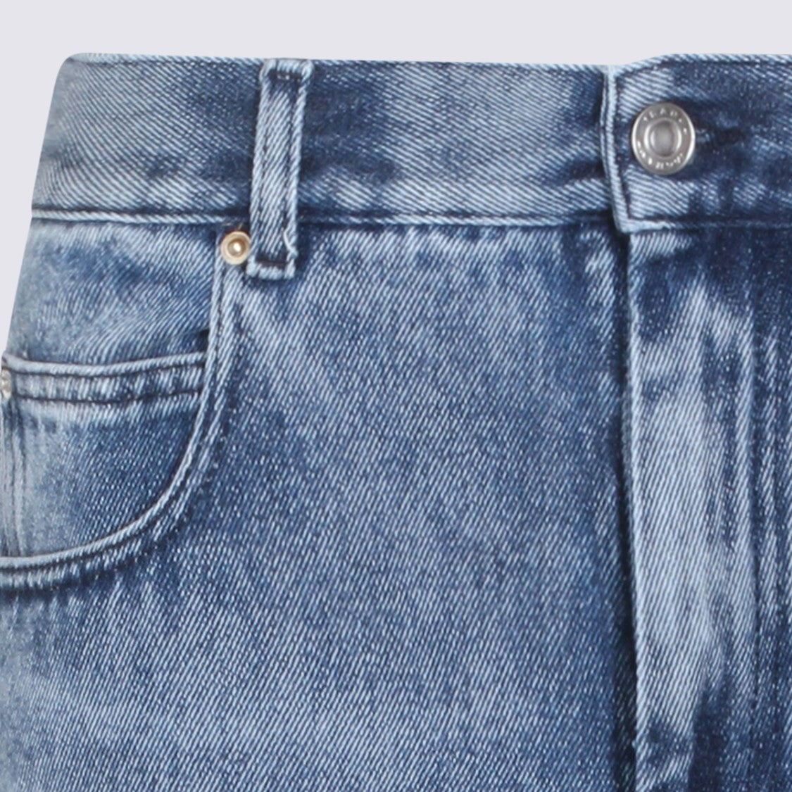 Isabel Marant Étoile Classic Blue Straight-Leg Jeans With Subtle Fading