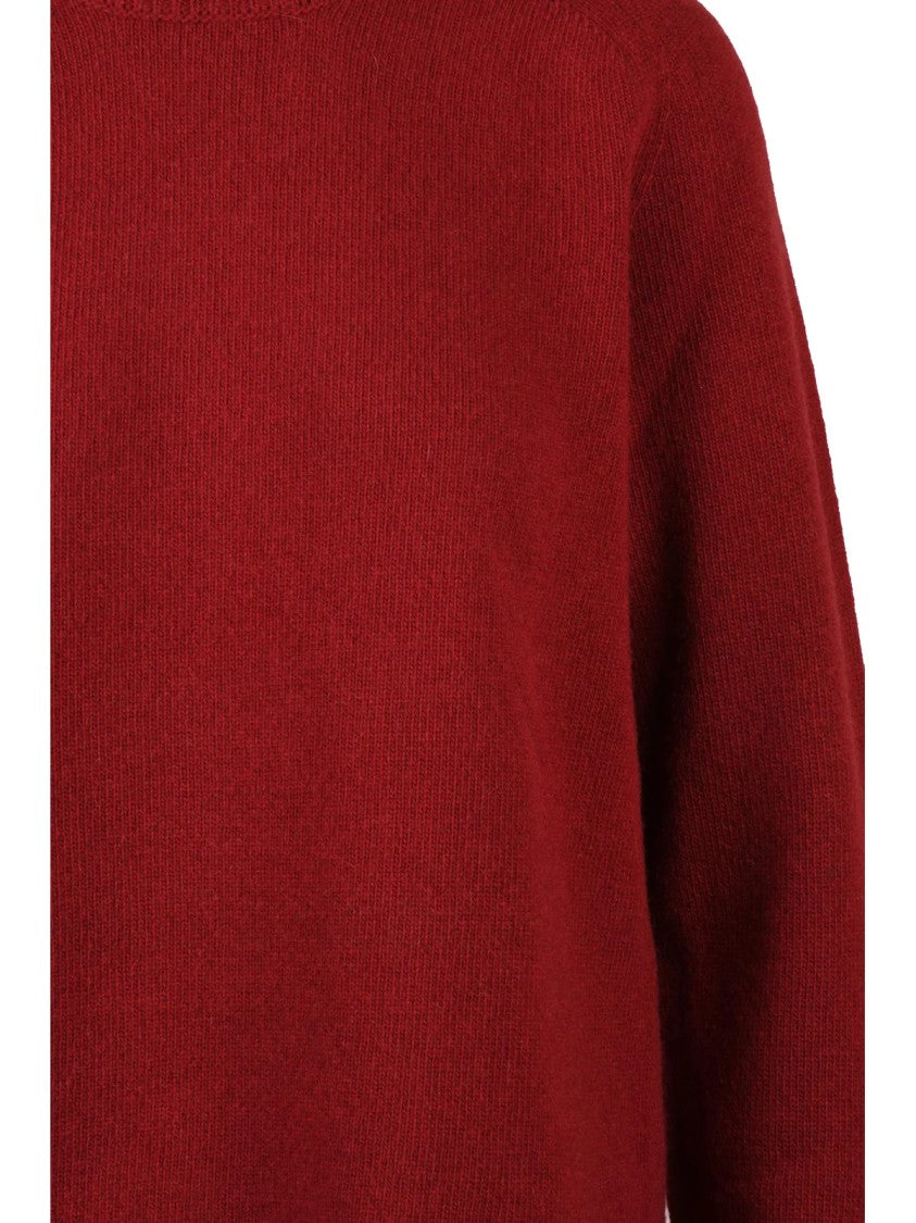 Max Mara Damasco Sweater In Rich Red Wool-Cashmere Blend