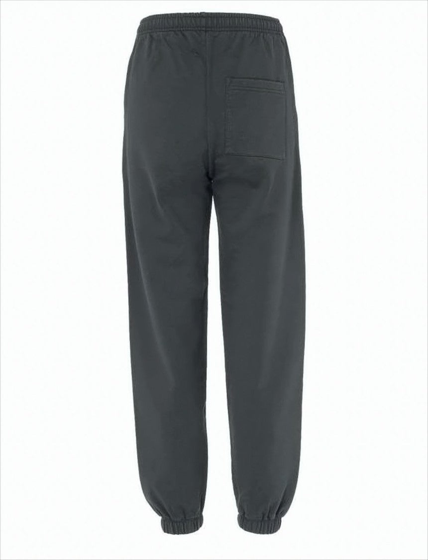 Sporty And Rich Charcoal Grey Cotton Track Pants With Relaxed Fit