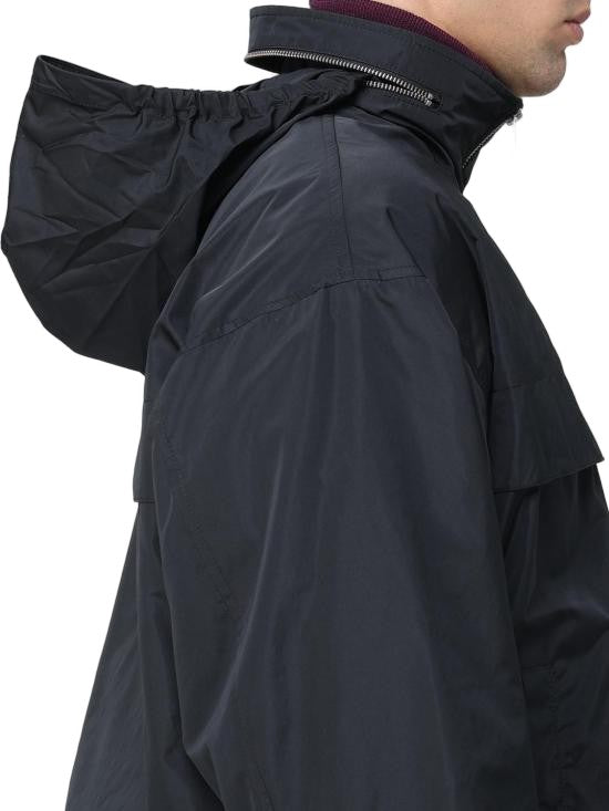 Ami Paris Lightweight Black Jacket With Concealed Hood