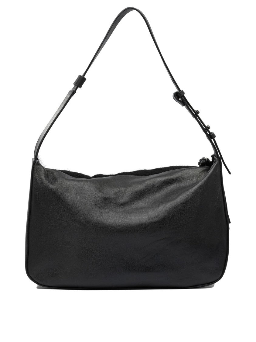 Giancarlo Nevola Shoulder Bag With Textured Fur-Like Front Panel